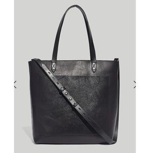 Madewell $188 Zip Top Medium Transport Tote True Black